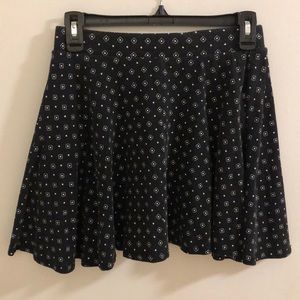 Black Patterned Skirt